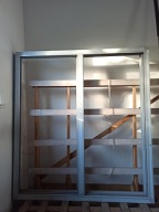 Okno aluminiowe,2080X2280,,kolor srebrny