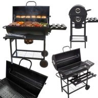 GRILL WĘGLOWY OGRODOWY DUŻY TURYSTYCZNY SKŁADANY STALOWY POKRYWA POPIELNICA