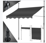 Markiza balkonowa, dachowa, tarasowa 125 x 180 cm czarny k73
