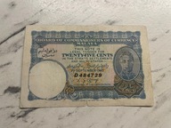 Malaje - Malezja - 25 centów - 1940 - bardzo rzadki