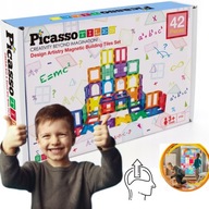 PICASSO TILES KLOCKI MAGNETYCZNE KONSTRUKCYJNE ARCHITEKTONICZNE 42EL