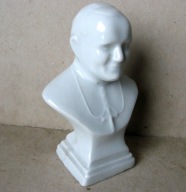 Polski PAPIEŻ Jan Paweł II św. Karol Wojtyła POPIERSIE Figura z PORCELANY