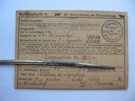 NIEMCY przedwojenna KARTA KWITOWA SKŁADKI NA UBEZPIECZENIE SPOŁECZNE 1923