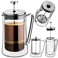 ZAPARZACZ DO HERBATY KAWY 1L ZIÓŁ TŁOKOWY KAWIARKA PODWÓJNE ŚCIANKI 1000ml
