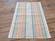 LNIANA GRUBSZA ŚCIERKA DO TALERZY KOLOROWE PASY JAK NOWA 52 x 76 i