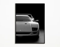 PLAKAT FERRARI F40 SUPERCAR KLASYK MOTORYZACJI WŁOSKA IKONA PLAKAT A3 DRUK