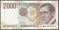 Włochy 2000 lirów 1990 - G. Marconi - stan bankowy UNC -