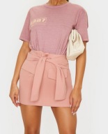 PRETTYLITTLETHING WIĄZANA MINI SPÓDNICZKA RÓŻOWA SPÓDNICA 38 M