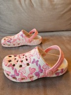 buty klapki piankowe basenowe motyle brokatowe róż rozm. 33/34 (1/2)