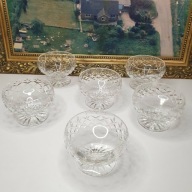 Kryształowe pucharki deserowe na nodze – komplet 6 sztuk