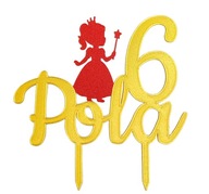 topper na tort urodziny personalizacja wiek imię KSIEŻNICZKA!!! kolory!!!