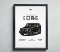 Plakat A3 Mercedes G klasa 63 AMG motoryzacja prezent samochodowy