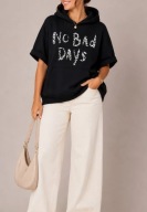 Bluza z kapturem krótki rękaw bawelna M/L