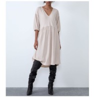 ZARA * ZWIEWNA SUKIENKA Z TKANINY STRUKTURALNEJ - S / M