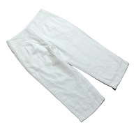 SPODNIE LNIANE RYBACZKI BIAŁE Z PODSZEWKĄ ELEGANCKIE ROZM.38__NEXT