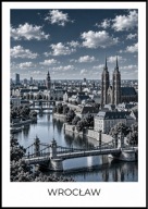 A2 PLAKAT WROCŁAW POLSKA MIASTO PLAKAT Z WROCŁAWIEM PANORAMA WROCŁAWIA
