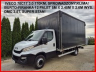 Iveco 70C17 3.0 170KM Skrzyniowy, Burtofiranka 12 palet Dmc 3.5t, Skrzynia