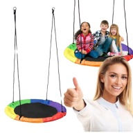 HUŚTAWKA OGRODOWA BOCIANIE GNIAZDO DLA DZIECI WYTRZYMAŁA MOCNA HAMAK 80 cm