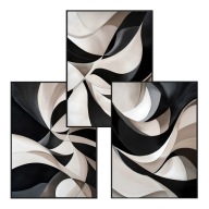 Plakat Zestaw 50x70 3szt. plakaty, postery,MODERN ART,CZARNY,SALON