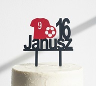 topper na tort dekoracja personalizacja WYBÓR KOLORÓW PIŁKARZ!!!