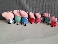 Zestaw maskotek 7szt Tata świnka George 15-20cm Peppa Z669