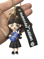 BRELOK, WISIOREK DO KLUCZY PLECAKA WEDNESDAY ADDAMS Z SKRZYPCAMI FIGURKA 3D