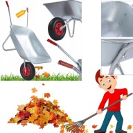 Taczka ogrodowa mocna budowlana ocynkowana 120 l wózek ogrodowy BEGRIS