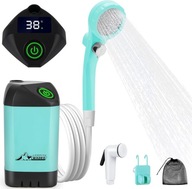 Przenośny Prysznic Kempingowy WADEO: Z Wyświetlaczem Temp. i Mocną Baterią!