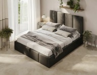 Łóżko tapicerowane z pojemnikiem 140x200 różowe