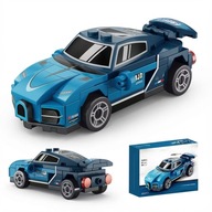 Klocki Konstrukcyjne SPEED Auto Wyścigowe z Napędem Pull-Back - Niebieskie