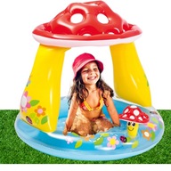 BASEN BRODZIK DMUCHANY DLA DZIECI MUCHOMOREK Z DASZKIEM INTEX NA PREZENT !