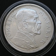 Czechosłowacja 10 koron 1928 - Tomas Masaryk - srebro