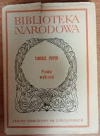 Pisma wybrane Tadeusz Peiper
