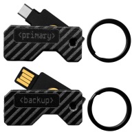 Zestaw 2x Etui Yubikey "primary" i "backup" Premium Lock Nest Pivot + ebook