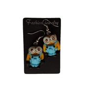 KOLCZYKI Z MODELINY FIMO CLAY MINIONKI MINIATURKI