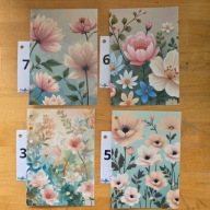 Przekładki do bindera a6 kwiatowe