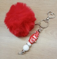 Brelok Love Skrzat zawieszka pompon 6423 Oliwia Kurowska, Kuba Kurowski
