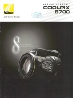 Katalog Prospekt Nikon Coolpix 8700 8 stron 2004 rok PL