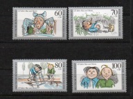 Znaczki Niemcy Max i Moritz Bajki 1990r.