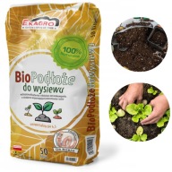 BIO PODŁOŻE DO WYSIEWU 50L Z BIOHUMUSEM ZIEMIA EKOLOGICZNA PREMIUM PIKOWANA