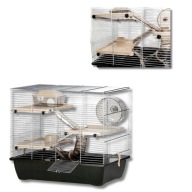 KLATKA DLA GRYZONI INTER-ZOO PINKY 3 ZINC BEŻOWA 500X330X455