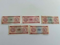 Kuba zestaw pesos A 1 3 5 10 i 20 (1985) stan od UNC do VF
