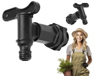 KRANIK CZARNY GZ 3/4" do ZBIORNIKA Beczki Przyłącze na Wąż Wodę Deszczówkę