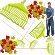 Plastikowe grabie do liści, uniwersalne, szwedzkie - 22 zębne -bez trzonka