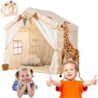 NAMIOT DOMEK DLA DZIECI TIPI DO POKOJU OGRODU BEŻOWY DUŻY PAŁAC XXL CE