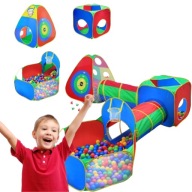 NAMIOTY DLA DZIECI Z TUNELAMI 5w1 + TARCZA SUCHY BASEN PLAC ZABAW
