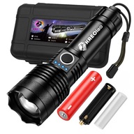 Mocna latarka Led taktyczna/turystyczna 5000 Cały zestaw, idealny prezent!