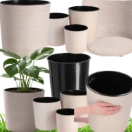 DONICZKA Z WKŁADEM 30 CM KWIETNIK BEŻOWA – EKOLOGICZNA OSŁONKA DO SALONU