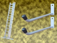 WIESZAK NA DRABINĘ UCHWYT HAK NA ŚCIANĘ 2 SZTUKI