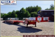 Naczepa niskopodwoziowa 4 x ZAGŁĘBIENIA NA KOŁA/ rozsuwana do 18,6m/ 4 osie